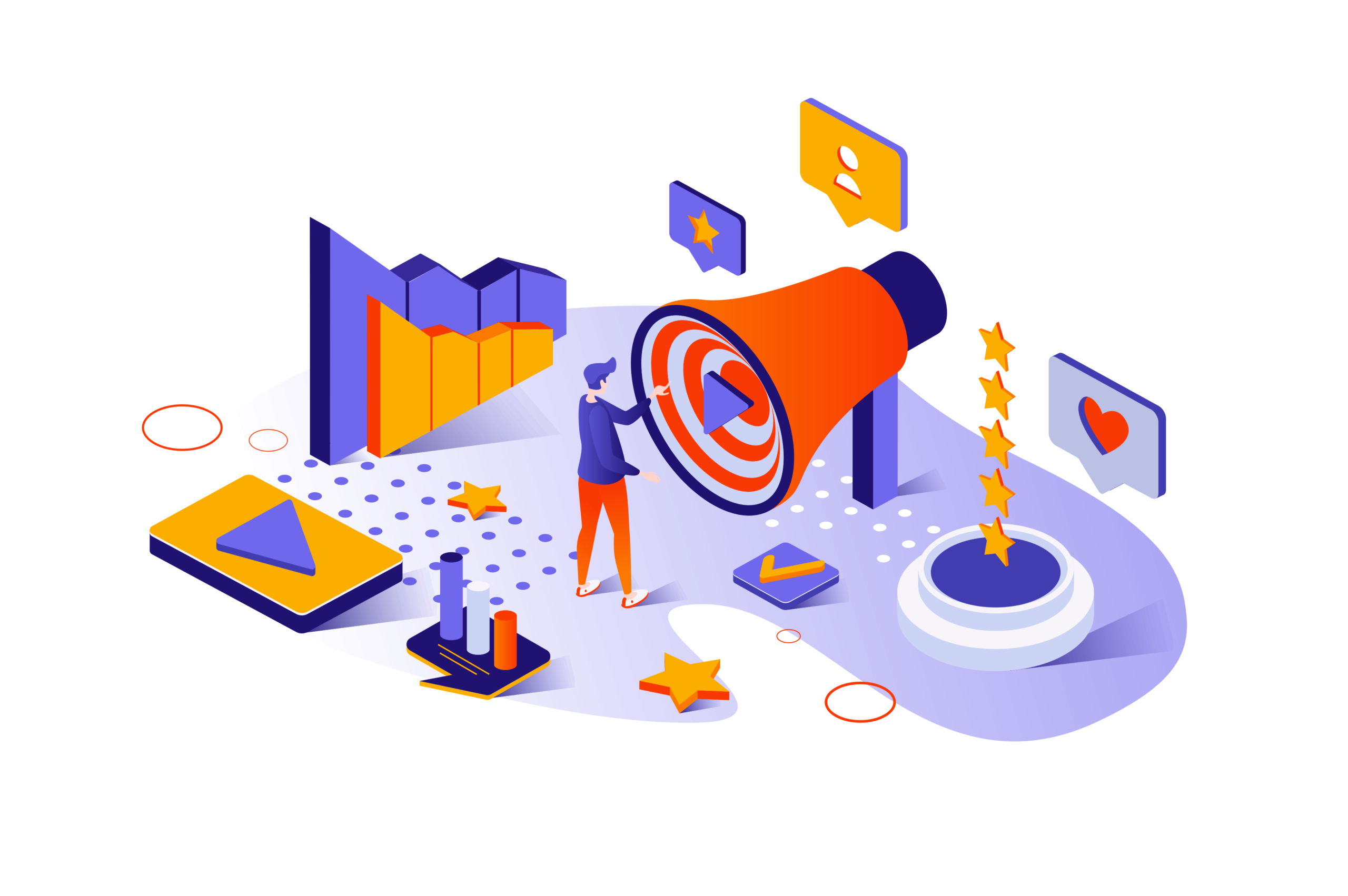Build a strong online presence and engage your audience through effective social media campaigns across multiple platforms.